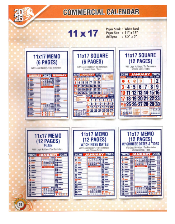 Commercial Calendar