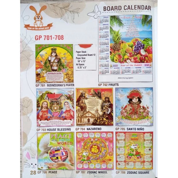Board Calendar 2026 for Giveaways